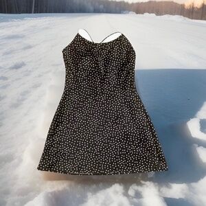 NWT Vintage Victoria’s Secret “Very Sexy” XS Black Satin Slip Dress Polka Dots